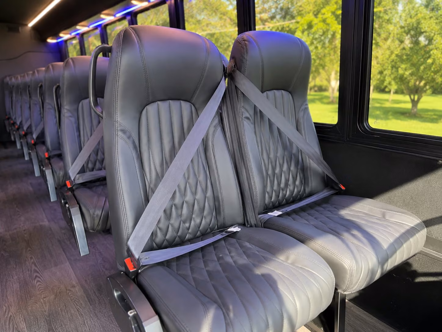 15 passenger minibus interior
