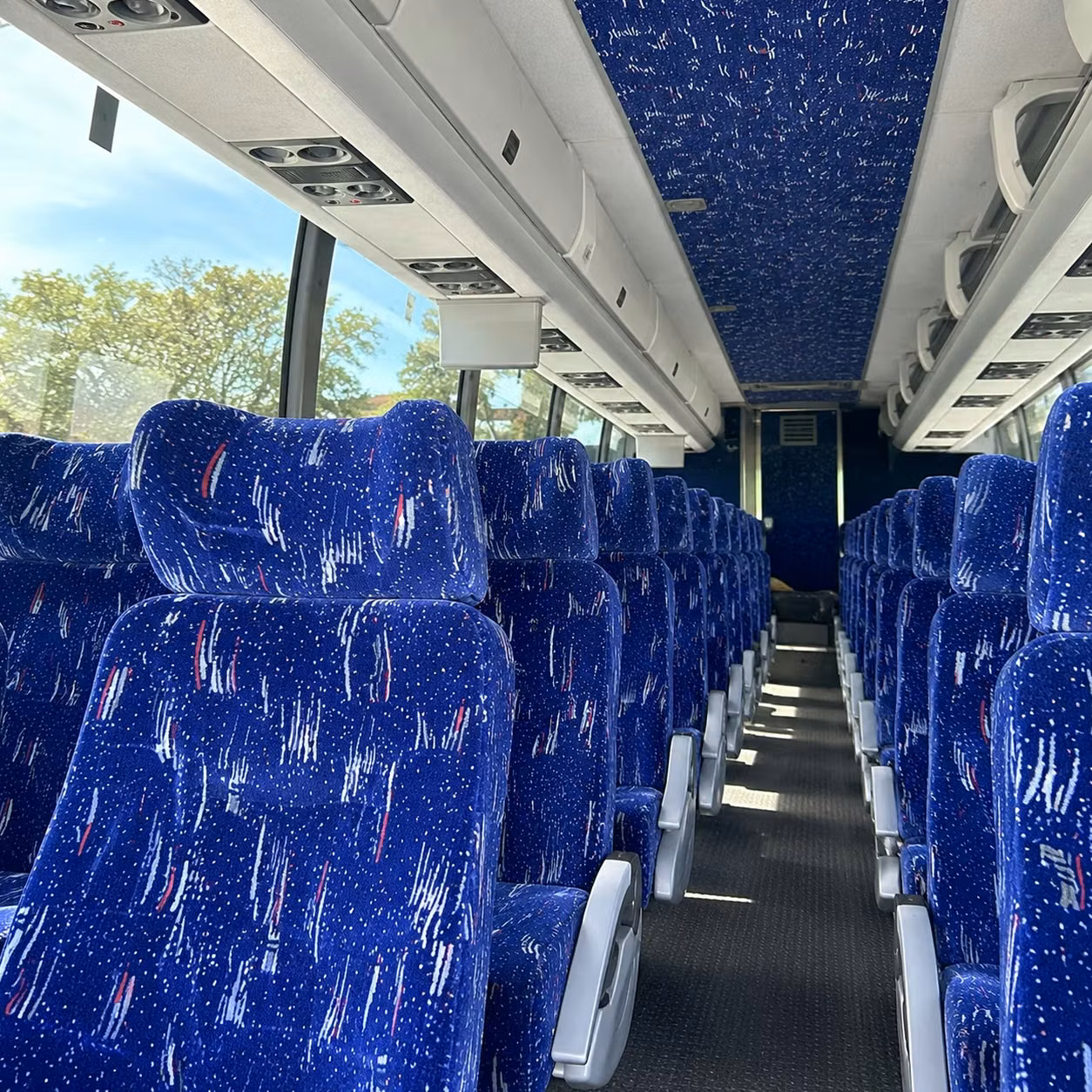 little rock charter bus interior