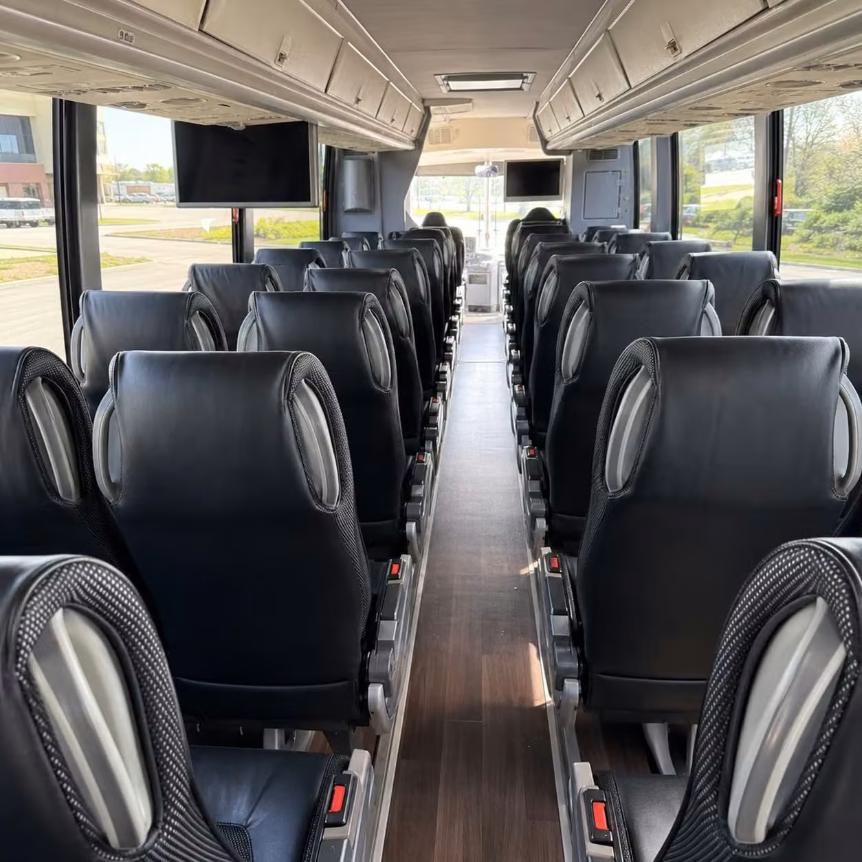 little rock charter bus rental interior